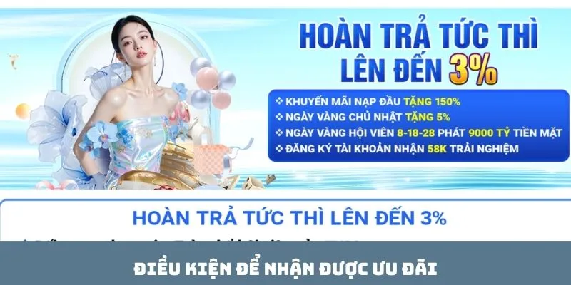 Điều kiện để nhận được ưu đãi
