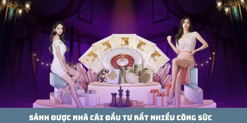 Sảnh được nhà cái đầu tư rất nhiều công sức